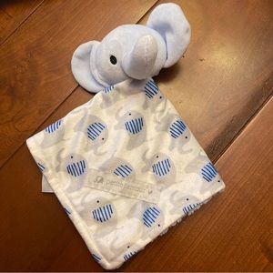 Petite L'Amour Baby Lovey Blue Elephant Security Blanket Plush
